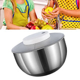 Electric Large Salad Spinner Stainless Steel 4500ml Efficiency Salad Spinner for Drying Leafy Vegetables Fruit