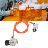 Soda Adapter Hose Kit with Gauge G1/2 Measure Pressure Soda Machine Pressure Gauge for Water Machine