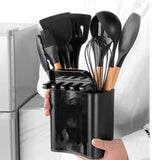 13Pcs Cooking Utensils Silicone Non Stick Heat Resistant Wooden Handle Cookware Set Kitchen Supplies