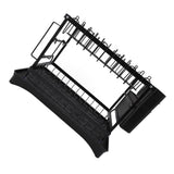 Dish Drying Rack Iron Multipurpose 2 Tier Cutlery Holder Small Dinnerware Drainer Chopsticks Cutlery Countertop Drying Rack Black