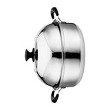 Steam Pot with Clear Lid 201 Stainless Steel Multipurpose Stock Pot Kitchen Cookware for Cooking