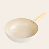 Nonstick Frying Pan Skillet Aluminum Alloy Thickened 28cm Wooden Handle Coating Cooking Omelette Pan