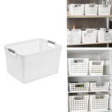 Storage Basket Plastic Multifunctional Anti Slip Handle Hollowed Organization Basket for Sundry Toys Snacks In Australia - Darrahopens