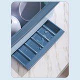 Utensil Dish Drying Rack Well Organization Dish Bowl Drainer Storage Box with Lid Cover for Home Kitchen