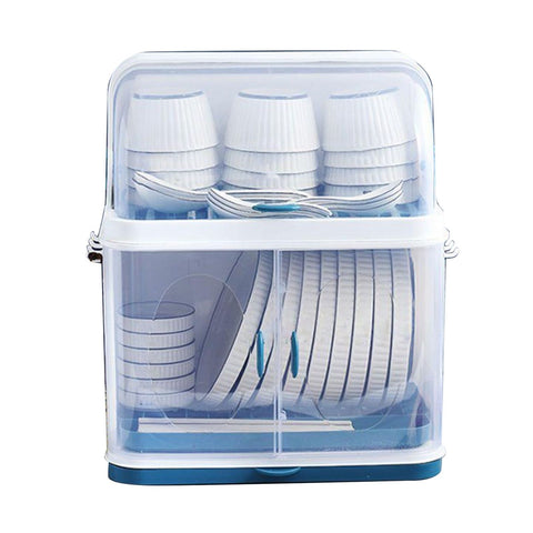 Dish Bowl Drying Rack Dustproof Sturdy Durable Multifunctional Dishes Drying Organizer Rack with Lid for Kitchen In Australia - Darrahopens