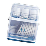 Dish Bowl Drying Rack Dustproof Sturdy Durable Multifunctional Dishes Drying Organizer Rack with Lid for Kitchen In Australia - Darrahopens