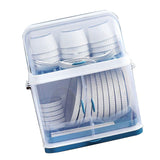 Dish Bowl Drying Rack Dustproof Sturdy Durable Multifunctional Dishes Drying Organizer Rack with Lid for Kitchen