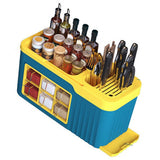 Multifunctional Spice Holder Seasoning Bottle Storage Box Plastic Space Saving Spice Organizer for Knives Utensils Spice Jars In Australia - Darrahopens
