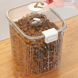 Pet Food Storage Container Airtight PET Large Capacity with Lid Cat Dog Food Bin for Home Pet Supplies