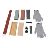 Knives Sharpening Stone Set 400 1000 3000 8000 Grit Fixed Angle Design Whetstone Sharpener Set for Outdoor Home Use