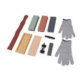 Knives Sharpening Stone Set 400 1000 3000 8000 Grit Fixed Angle Design Whetstone Sharpener Set for Outdoor Home Use