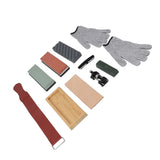 Knives Sharpening Stone Set 400 1000 3000 8000 Grit Fixed Angle Design Whetstone Sharpener Set for Outdoor Home Use