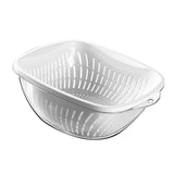 Vegetable Washing Basket Thickened Plastic Multifunctional Double Layer Fruit Colanders Bowl Set for Kitchen Large White In Australia - Darrahopens