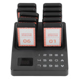 Wireless Calling System Efficient 1000m Stable Signal Moderate Vibration Strength with 1 Base 10 Guest Pagers Wireless Paging System for Restaurant EU Plug 100‑240V