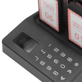 Wireless Calling System Efficient 1000m Stable Signal Moderate Vibration Strength with 1 Base 10 Guest Pagers Wireless Paging System for Restaurant EU Plug 100‑240V