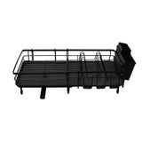Dish Drying Rack Multifunction Rust Proof Expandable Plate Drainer with Utensil Holder for Kitchen Counter and Sink Black