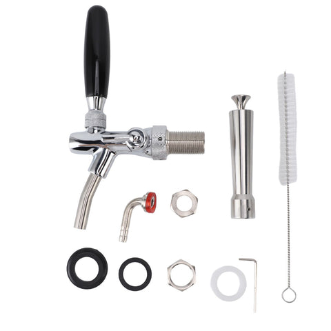Stout Beer and Coffee Faucet Stainless Steel Turbo Draft Faucet Reduce Beer Foam Adjustable for Stout Beer Coffee Beverage