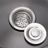 Undermount Small Kitchen Sink Professional Nano Black Stainless Steel Single Bowl Kitchen Bar Sink for Kitchen Bar Diameter 15.7in
