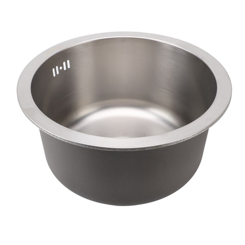 Kitchen Sink 304 Stainless Steel Brushed Single Bowl Rust Proof Round Sink for Home Bar 36cm In Australia - Darrahopens
