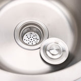 Kitchen Sink 304 Stainless Steel Brushed Single Bowl Rust Proof Round Sink for Home Bar 36cm In Australia - Darrahopens