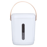8L Vacuum Rice Storage Container Large Capacity USB Rechargeable Portable Handle Sealed Rice Storage Bin with Measuring Cup for Home Kitchen White In Australia - Darrahopens