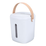 8L Vacuum Rice Storage Container Large Capacity USB Rechargeable Portable Handle Sealed Rice Storage Bin with Measuring Cup for Home Kitchen White