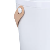 8L Vacuum Rice Storage Container Large Capacity USB Rechargeable Portable Handle Sealed Rice Storage Bin with Measuring Cup for Home Kitchen White
