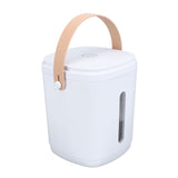 8L Vacuum Rice Storage Container Large Capacity USB Rechargeable Portable Handle Sealed Rice Storage Bin with Measuring Cup for Home Kitchen White
