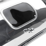 Metal Bread Box Mirrored Iron Bread Storage Holder Keeper Container Bin with Window for Kitchen Countertop Grey In Australia - Darrahopens