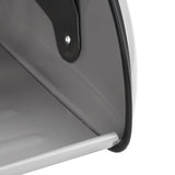 Metal Bread Box Mirrored Iron Bread Storage Holder Keeper Container Bin with Window for Kitchen Countertop Grey