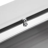 Metal Bread Box Mirrored Iron Bread Storage Holder Keeper Container Bin with Window for Kitchen Countertop Grey