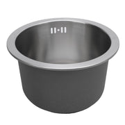 Kitchen Sink Undermount 304 Stainless Steel Single Bowl Mini Round Sink with Strainer 28cm Outer Diameter Brushed In Australia - Darrahopens