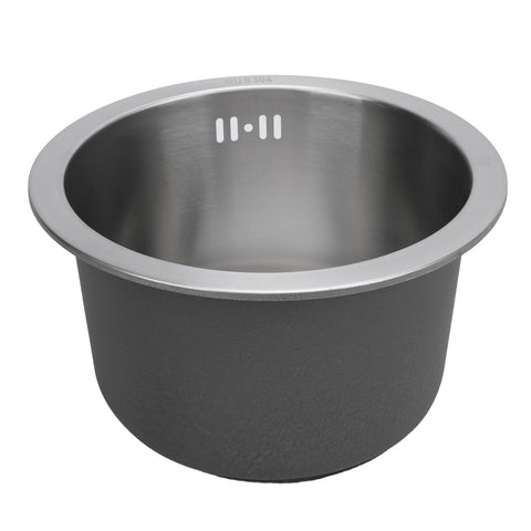Kitchen Sink Undermount 304 Stainless Steel Single Bowl Mini Round Sink with Strainer 28cm Outer Diameter Brushed In Australia - Darrahopens