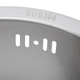 Kitchen Sink Undermount 304 Stainless Steel Single Bowl Mini Round Sink with Strainer 28cm Outer Diameter Brushed In Australia - Darrahopens
