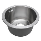 Kitchen Sink Undermount 304 Stainless Steel Single Bowl Mini Round Sink with Strainer 28cm Outer Diameter Brushed In Australia - Darrahopens