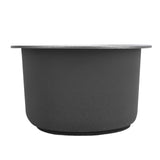Kitchen Sink Undermount 304 Stainless Steel Single Bowl Mini Round Sink with Strainer 28cm Outer Diameter Brushed