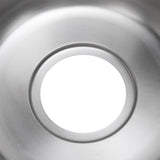 Kitchen Sink Undermount 304 Stainless Steel Single Bowl Mini Round Sink with Strainer 28cm Outer Diameter Brushed