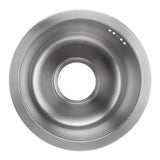 Kitchen Sink Undermount 304 Stainless Steel Single Bowl Mini Round Sink with Strainer 28cm Outer Diameter Brushed