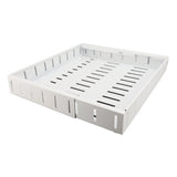 Pull Out Cabinet Organizer Expandable Adhesive Cabinet Slide Out Drawer for Pantry Closet White