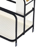 Chopsticks Draining Rack Multifunctional Carbon Steel and PP Kitchen Counter Utensil Holder Black