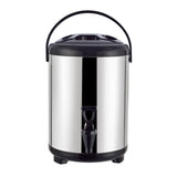Stainless Steel Milk Tea Bucket Large Capacity Thickened Insulated Beverage Dispenser Barrel with Spigot for Restaurant 10L