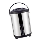 Stainless Steel Milk Tea Bucket Large Capacity Thickened Insulated Beverage Dispenser Barrel with Spigot for Restaurant 10L