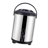 Stainless Steel Milk Tea Bucket Large Capacity Thickened Insulated Beverage Dispenser Barrel with Spigot for Restaurant 10L