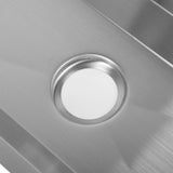 Kitchen Sink with Water Drainage Tray Stainless Steel Small Bar Sink Workstation Basin for Countertop Apartment Brushed