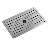 Kitchen Sink with Water Drainage Tray Stainless Steel Small Bar Sink Workstation Basin for Countertop Apartment Brushed In Australia - Darrahopens