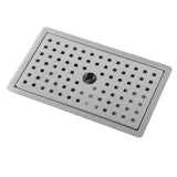 Kitchen Sink with Water Drainage Tray Stainless Steel Small Bar Sink Workstation Basin for Countertop Apartment Brushed