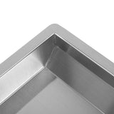 Kitchen Sink with Water Drainage Tray Stainless Steel Small Bar Sink Workstation Basin for Countertop Apartment Brushed