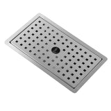 Kitchen Sink with Water Drainage Tray Stainless Steel Small Bar Sink Workstation Basin for Countertop Apartment Brushed