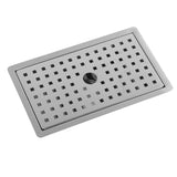 Kitchen Sink with Water Drainage Tray Stainless Steel Small Bar Sink Workstation Basin for Countertop Apartment Brushed