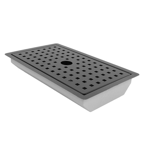 Kitchen Sink with Water Drainage Tray Stainless Steel Small Bar Sink Workstation Basin for Countertop Apartment Black In Australia - Darrahopens